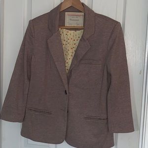 3/4 sleeve knit blazer